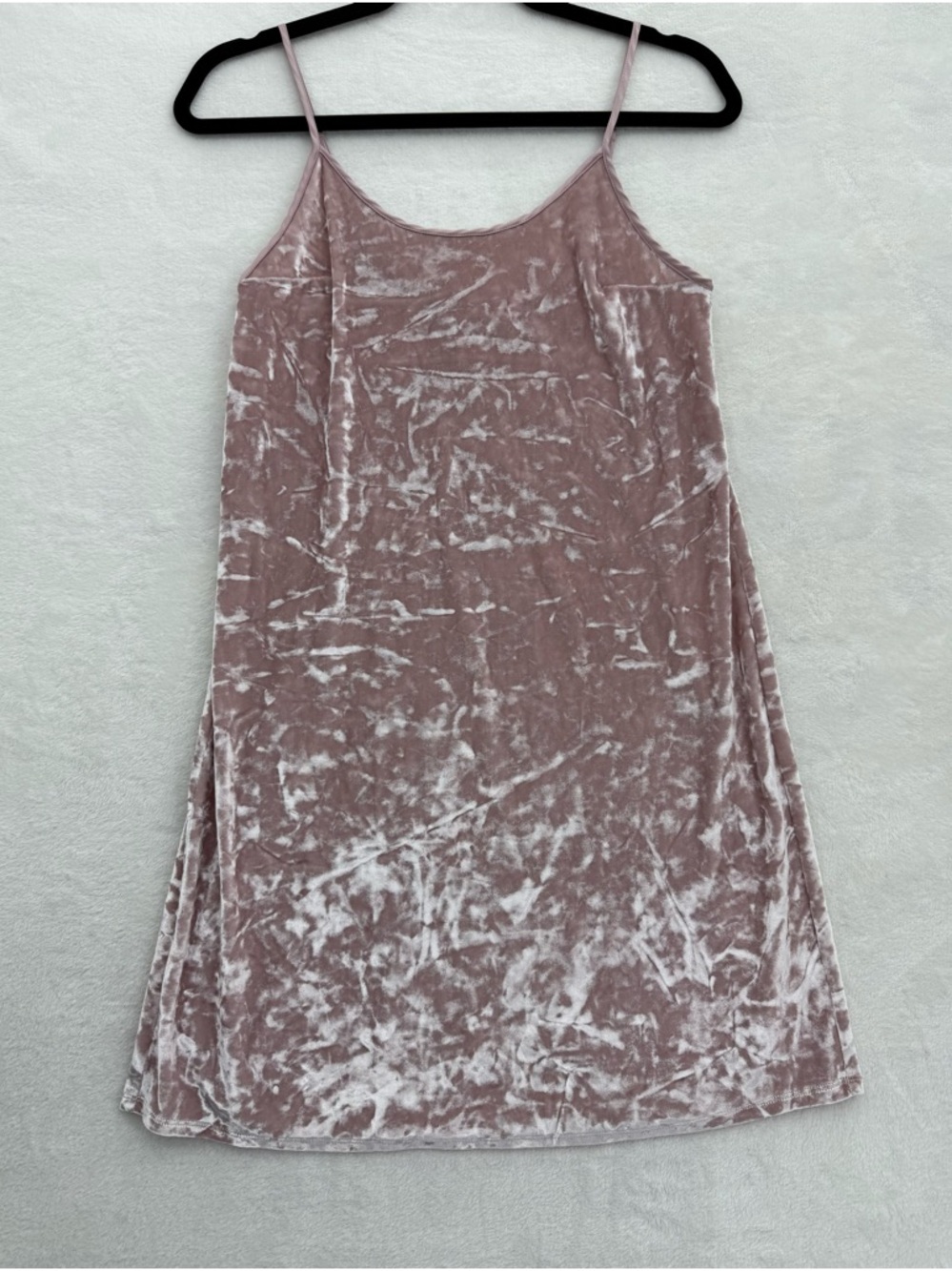 Vintage 90s Y2k Victorias Secret Slip Mini Dress Womens XS Pink Crushed Velvet